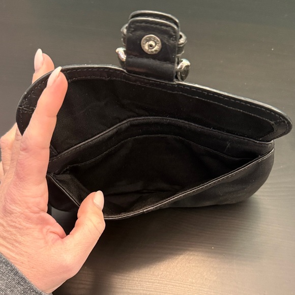 Coach Black Leather Wristlet with Buckle - Picture 2 of 5
